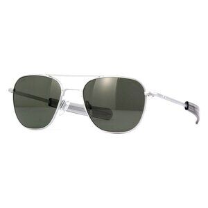 New AMERICAN OPTICAL Silver Polarised Square Original Pilot C4 BT SM GNG-P Sungl